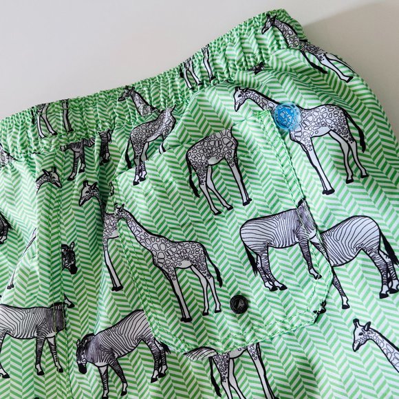MR.SWIM Men's Swimming Short/Trunks "Herringbone Animal" NWT Size Large - Picture 5 of 7